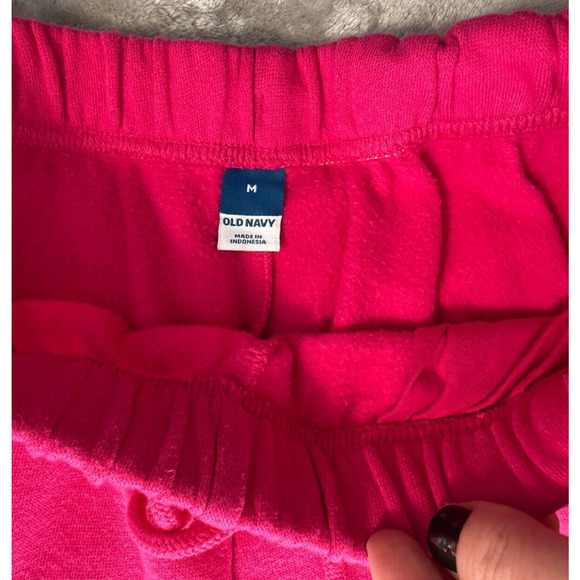 Old Navy Hot Pink Full Zip Sweatshirt Sweatpants Matching Set Womens Medium - Picture 12 of 12